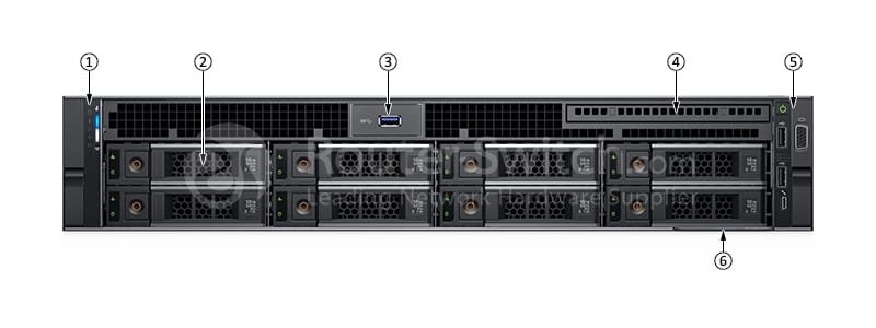 Dell PowerEdge R740 Rack server 6 Dell R740 Server front with 8LFF
